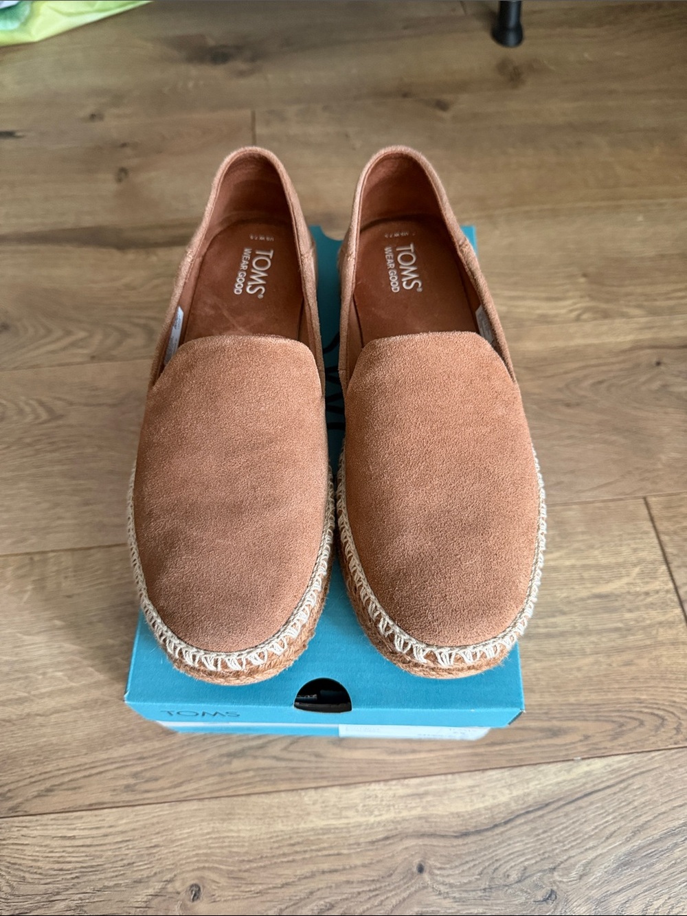TOMS Suede Slip-On Loafers in Brown Sugar